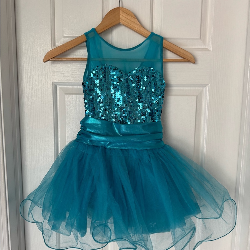 Sparkling Teal Kids Costume Dress